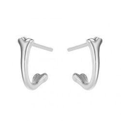 Pendientes plateados con forma semicerrada de Blackbeard Collection San Valentín 2018