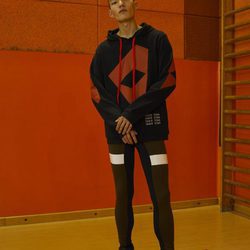 Sudadera negra y roja para hombre de la colección Damir Doma/Lotto otoño/invierno 2018