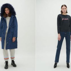 Parka azul marina de la colección Fantastic de Alexa Chung 2018