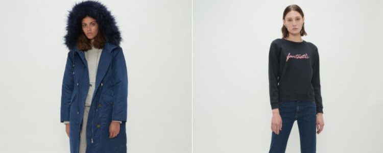 Parka azul marina de la colección Fantastic de Alexa Chung 2018