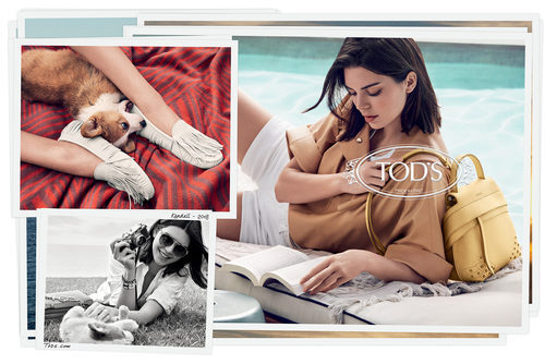 Tres fotografías de la campaña primavera/verano 2018 de Tod´s protagonizada por Kendall Jenner