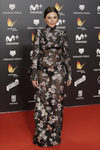 Miren Ibarguren con un vestido de transparencias negro en los premios Feroz 2018