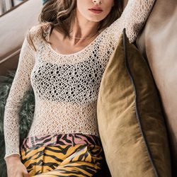 Body blanco de manga larga de la colección primavera/verano 2018 de Wolford