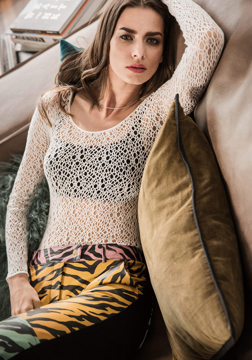Body blanco de manga larga de la colección primavera/verano 2018 de Wolford