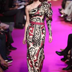 Vestido palabra de honor de Jorge Vázquez de la colección otoño/invierno 2018/2019 en la Madrid Fashion Week