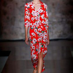 Vestido de media manga con estampado de flores de Lebor Gabala de la temporada primavera/verano 2018