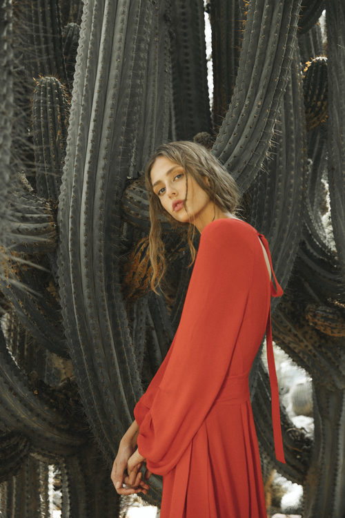 Vestido rojo  de Intropia de su temporada primavera/verano 2018