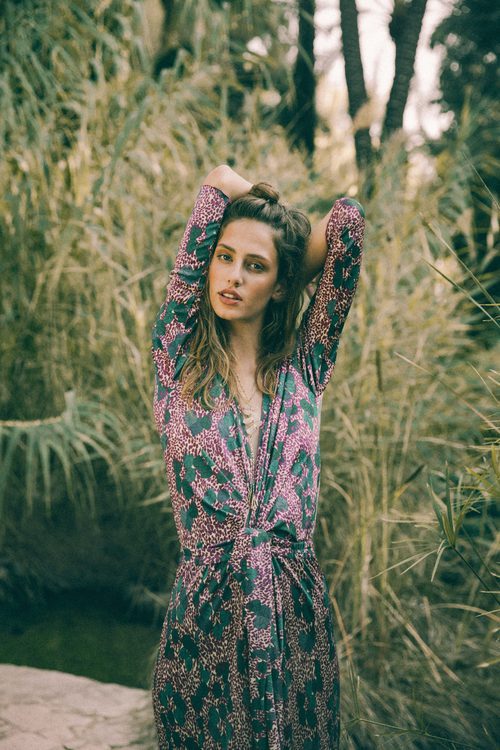 Vestido estampado verde y rojo Intropia temporada primavera/verano 2018