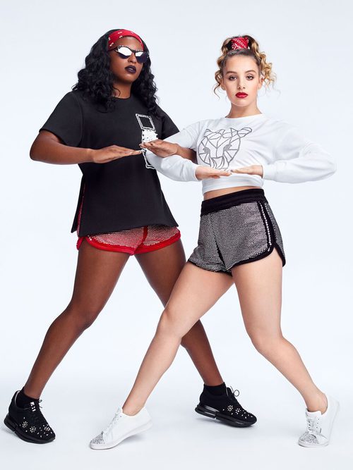 Pantalones cortos con pedrerías de la colección Athleisure primavera/verano 2018 de Swarovski
