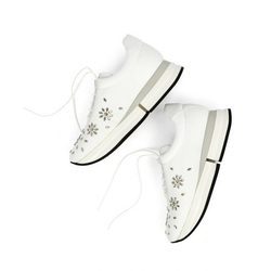 Zapatillas de deporte blancas con brillantes de la colección Athleisure primavera/verano 2018 de Swarovski
