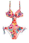 Trikini rosado con estampados coloridos de la colección Promise SS18