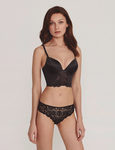 Conjunto de dos piezas de lencería negra de la colección Promise SS18