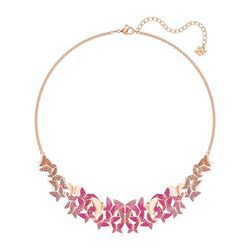 Gargantilla dorada Lilia con cristales púrpuras y rosas de la colección Swarovski primavera/verano 2018