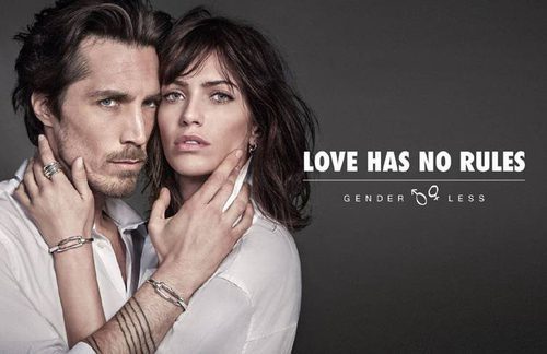 Pulseras plateadas unisex de la colección UNOde50 para San Valentín Genderless