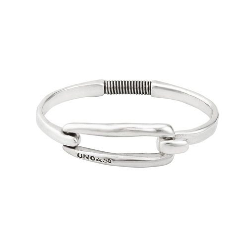 Pulsera plateada con cierre de hebilla de la colección UNOde50 para San Valentín Genderless