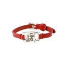 Pulsera de plata y cuero rojo de la colección UNOde50 para San Valentín Genderless