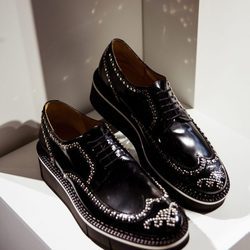Mocasines negros con tachuelas metálicas de Clergerie hombre para la temporada FW18