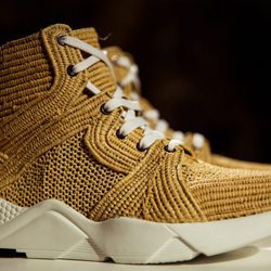Zapatillas marrones de rafia tranzada de Clergerie hombre para la temporada FW18