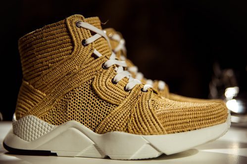 Zapatillas marrones de rafia tranzada de Clergerie hombre para la temporada FW18