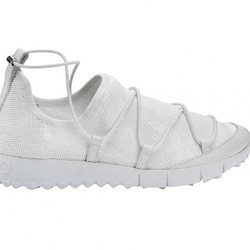 Zapatilla deportiva blanca con tiras elasticas de la Nueva Colección de Jimmy Choo 2018