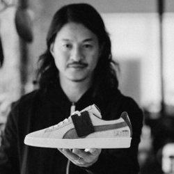 Michael Lau con el nuevo modelo de zapatilla Puma por su 50 aniversario 2018
