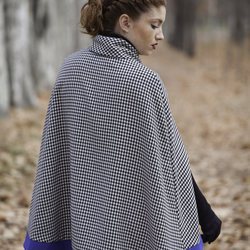 Capa con pata de gallo estampada de la colección A capa y Espada de Invierno 2018