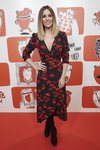 Edurne con un vestido negro con estampado de amapolas 2018