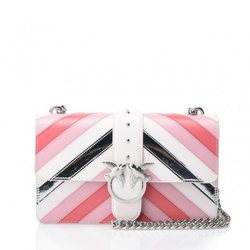 Bolso a rayas en tonos rosas de Pinko Primavera/Verano 2018