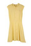 Vestido corto amarillo fluido de Dándara de la nueva colección "World Musics" 2018