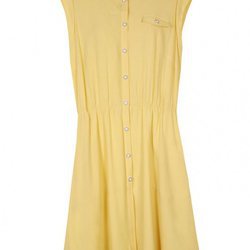 Vestido corto amarillo fluido de Dándara de la nueva colección "World Musics" 2018