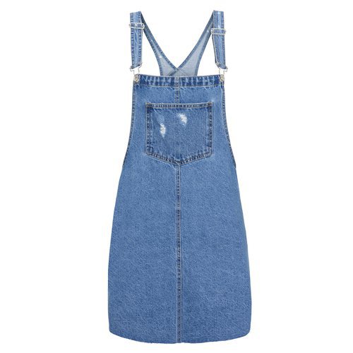 Vestido vaquero con un bolsillo en la parte superior de la Nueva colección de Pull and Bear Primavera/Verano 2018