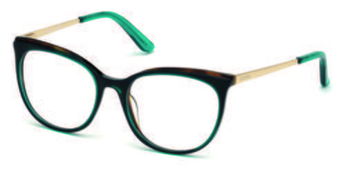 Gafas en forma de ojo de gato azules turquesa de la colección de Guess SS18
