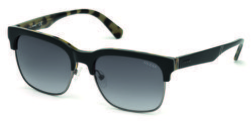 Gafas de sol cuadradas negras de la colección de Guess SS18
