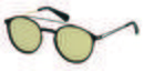 Gafas de sol con forma de pantos de color amarillo de la colección de Guess SS18