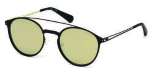 Gafas de sol con forma de pantos de color amarillo de la colección de Guess SS18