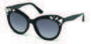 Gafas de sol negras con forma de ojo de gato y brillantes incrustados de la colección de Guess SS18