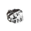 Anillo de cuero con hoja en plata de Unode50 de la colección 'Jungle' para esta primavera/verano 2018