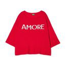 Camiseta de media manga roja con mensaje de United Colors Of Benetton de la colección para primavera/verano 2018