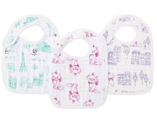 Pack de tres baberos de Aden+Anais de Disney de la película Los Aristogatos 2018