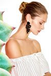 Pendientes grandes negros de la colección primavera/verano 2018 de Trucco