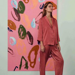 Pijama de dos piezas de tonalidad teja de la colección de Oysho Sleepwear primavera/verano 2018