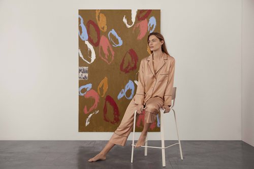Pijama de dos piezas color teja de la colección de Oysho Sleepwear primavera/verano 2018