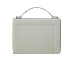 Bolso cuadrado de asa corta en color gris perla de la Nueva Colección de Cos 2018