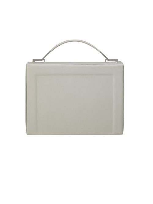 Bolso cuadrado de asa corta en color gris perla de la Nueva Colección de Cos 2018