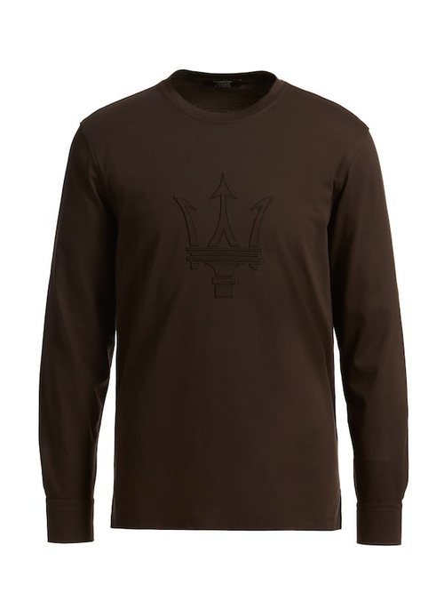 Camiseta marrón de la Nueva Colección Cápsula Maserati de Ermenegildo Zegna 2018