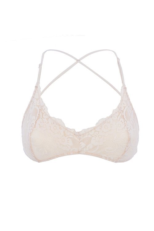 Bralette multitiras rosa palo de encaje de la la colección de Black Limba primavera/verano 2018
