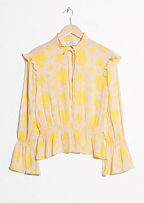 Blusa beige con estampado amarillo e la Nueva Colección Primavera/Verano 2018 de & Other Stories
