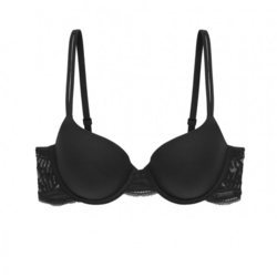 Sostén clásico negro con encaje de Calvin Klein Underwear primavera/verano 2018
