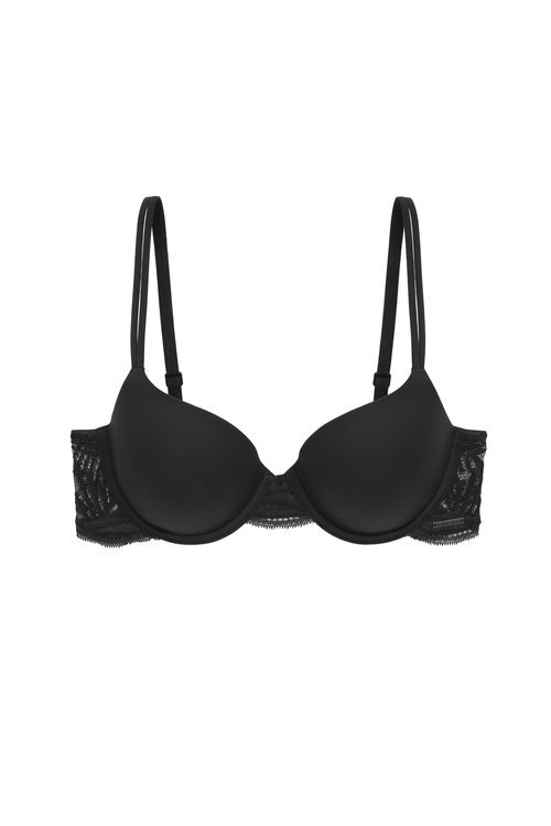 Sostén clásico negro con encaje de Calvin Klein Underwear primavera/verano 2018