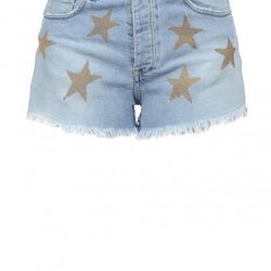 Shorts vaqueros con estrellas estampadas de la nueva colección de Pinko de kimonos